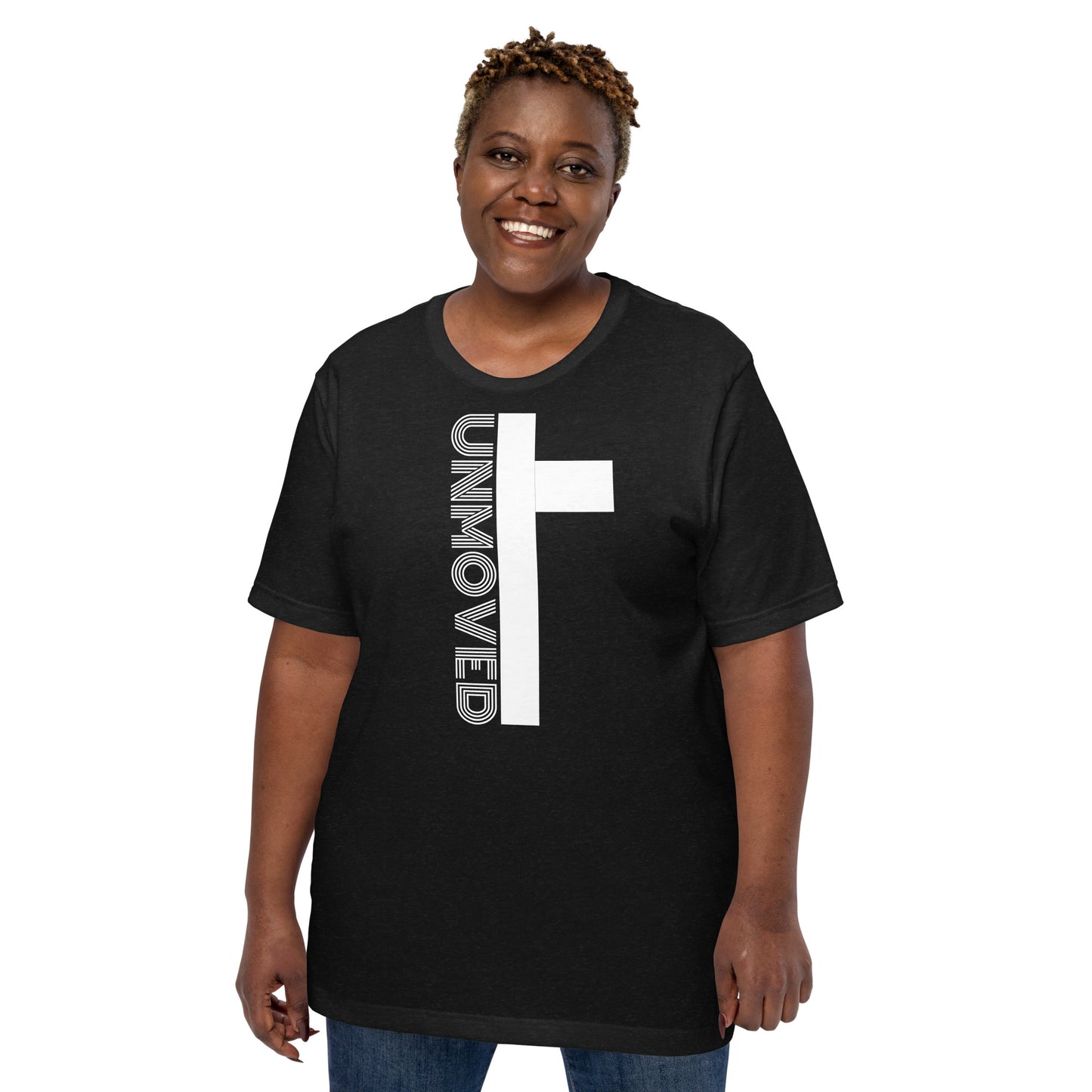 UNMOVED-CROSS UNISEX T-SHIRT
